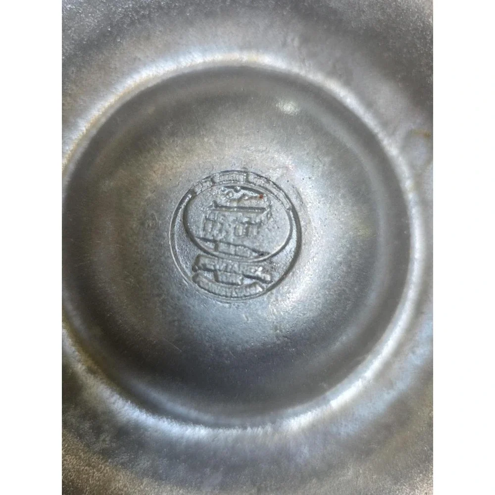 Pewtarex Acorn Pewter Chip/Dip Veggie/Dip Platter 11